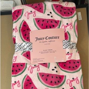 NWT Juicy Couture watermelon plush blanket